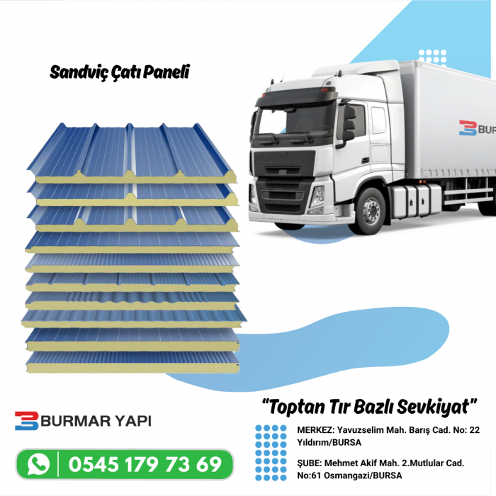 Manisa Sandviç Çatı Paneli Fiyatları